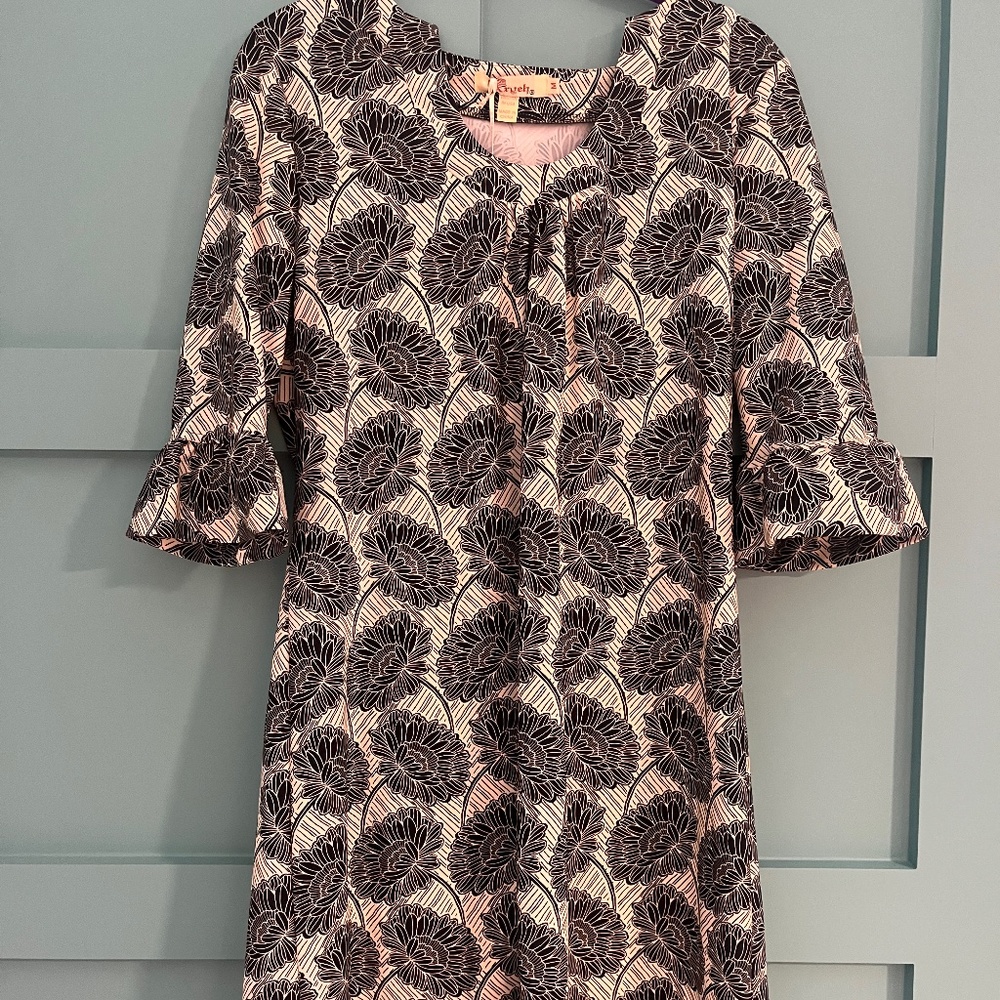 Black and Cream Floral Dress